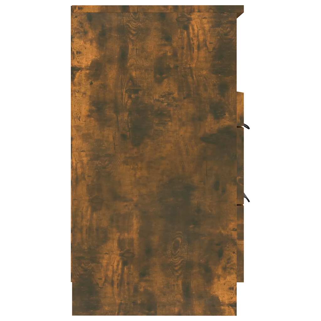 Nachtkastjes 2 st bewerkt hout gerookt eikenkleurig is nu te koop bij PeponiXL, paradijselijk wonen!