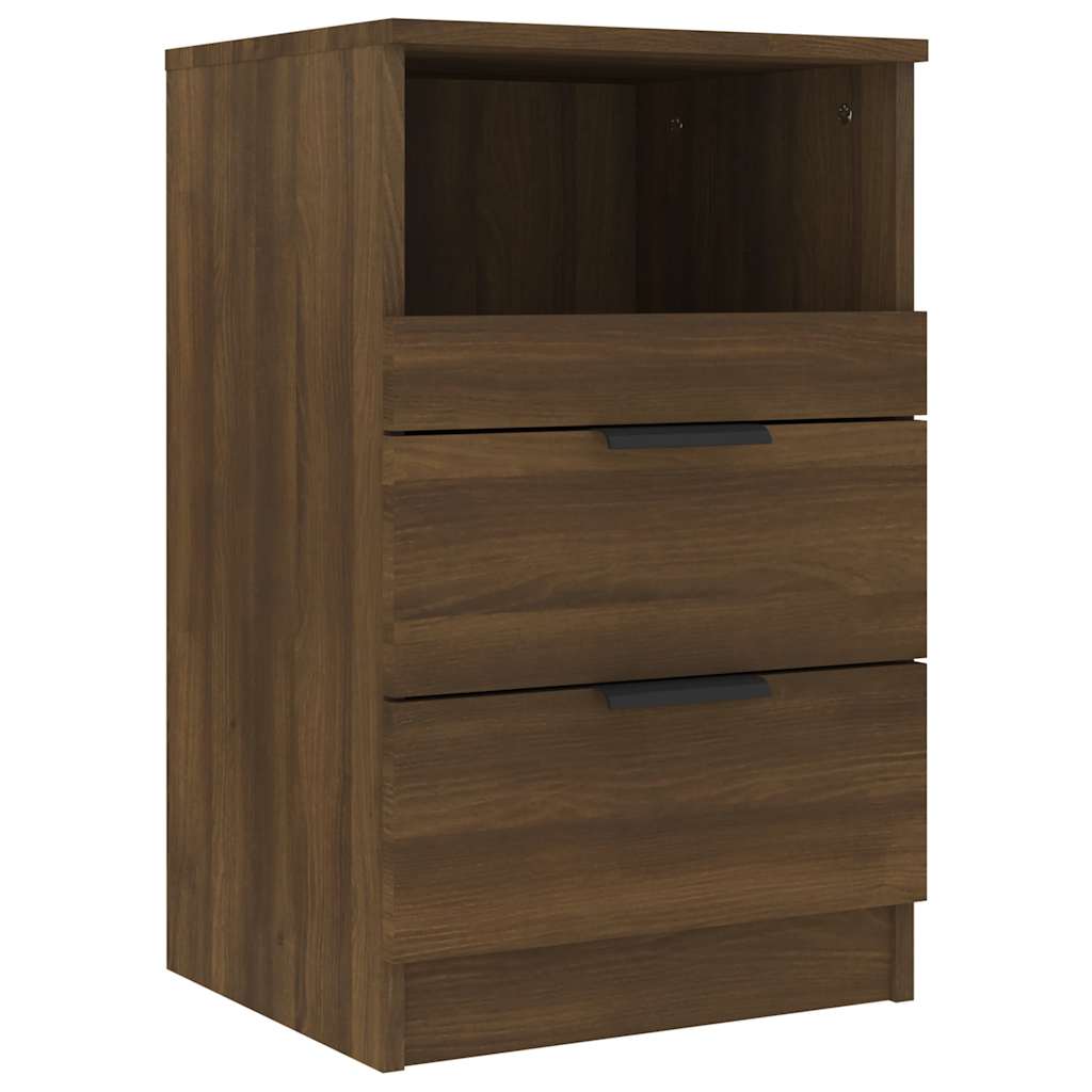 Nachtkastjes 2 st bewerkt hout bruin eikenkleur is nu te koop bij PeponiXL, paradijselijk wonen!