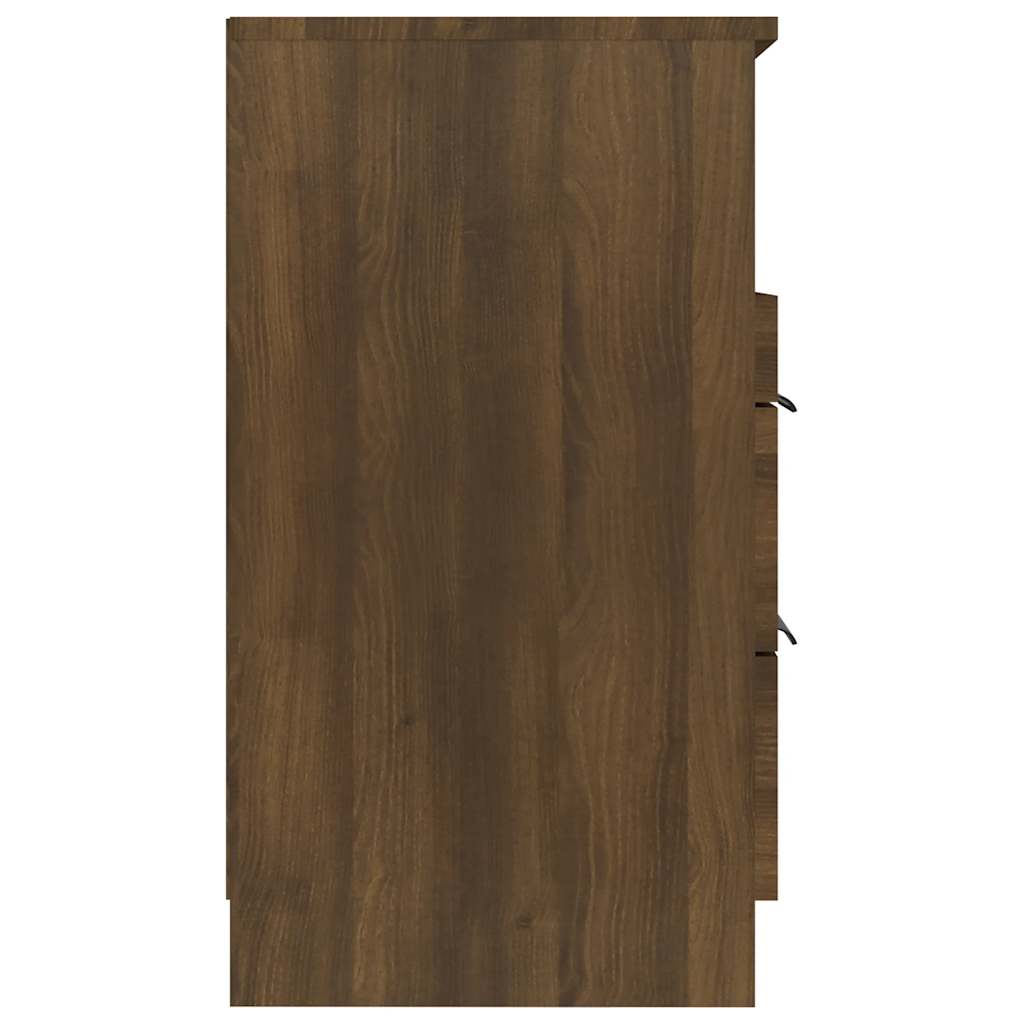 Nachtkastjes 2 st bewerkt hout bruin eikenkleur is nu te koop bij PeponiXL, paradijselijk wonen!
