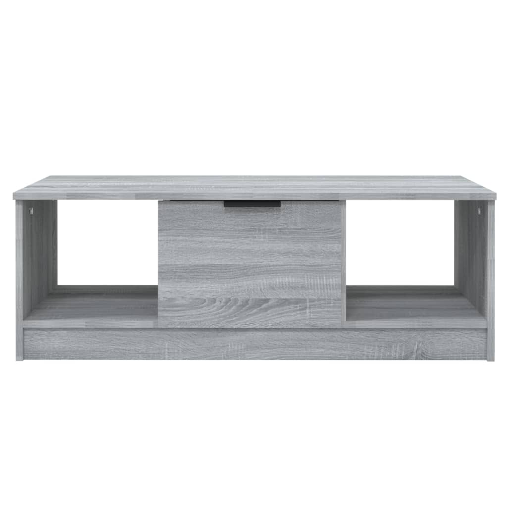 Salontafel 102x50x36 cm bewerkt hout grijs sonoma eikenkleurig is nu te koop bij PeponiXL, paradijselijk wonen!