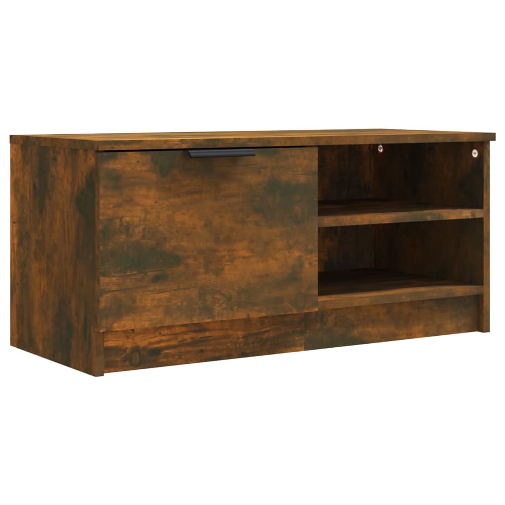 Tv-meubel 80x35x36,5 cm bewerkt hout gerookt eikenkleurig is nu te koop bij PeponiXL, paradijselijk wonen!