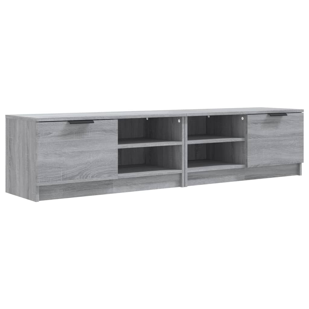Tv-meubelen 2 st 80x35x36,5 cm bewerkt hout grijs sonoma eiken is nu te koop bij PeponiXL, paradijselijk wonen!