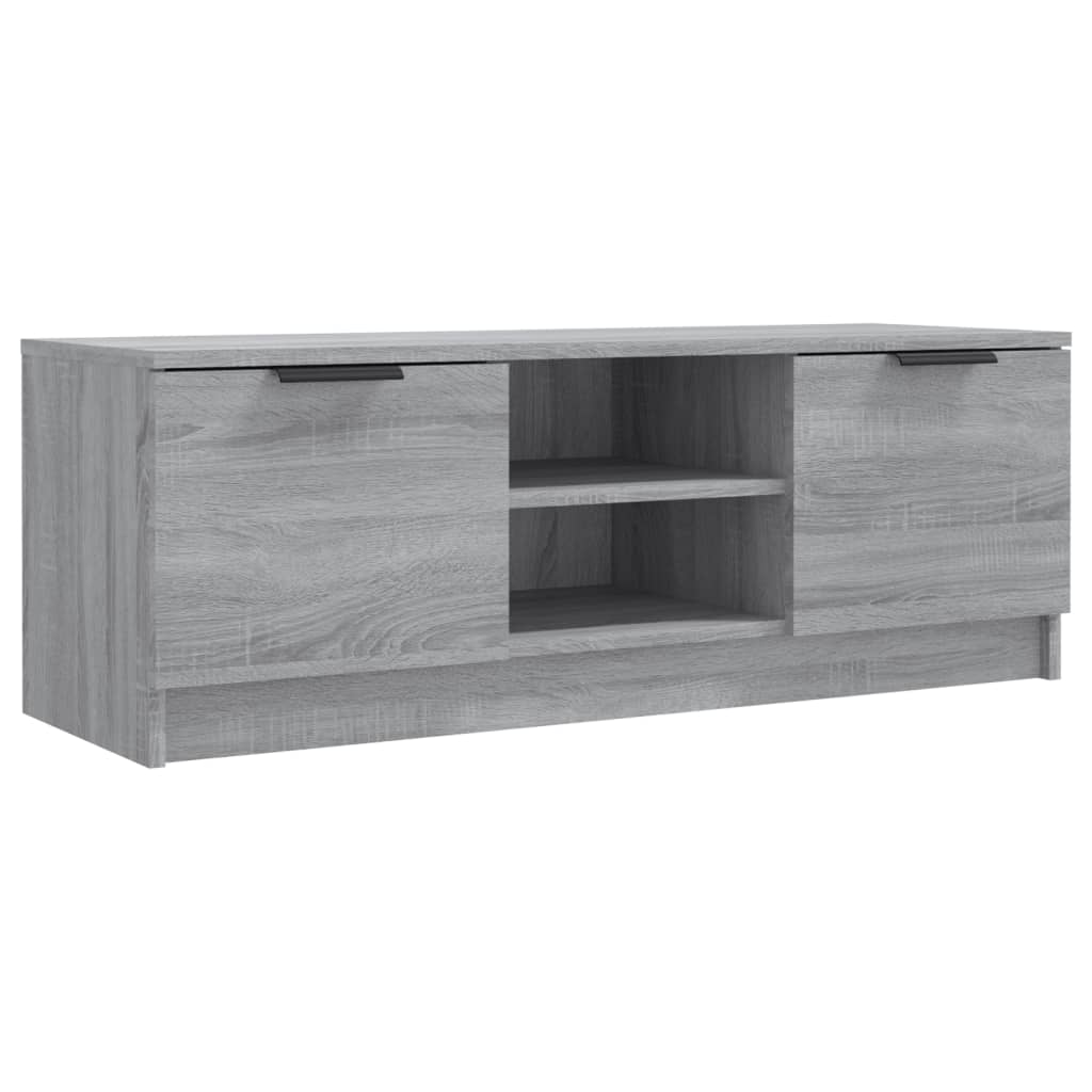 Tv-meubel 102x35x36,5 cm bewerkt hout grijs sonoma eikenkleurig is nu te koop bij PeponiXL, paradijselijk wonen!