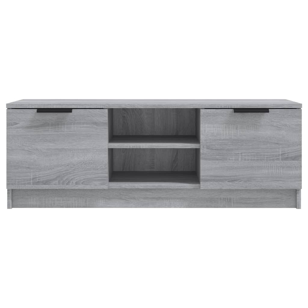 Tv-meubel 102x35x36,5 cm bewerkt hout grijs sonoma eikenkleurig is nu te koop bij PeponiXL, paradijselijk wonen!