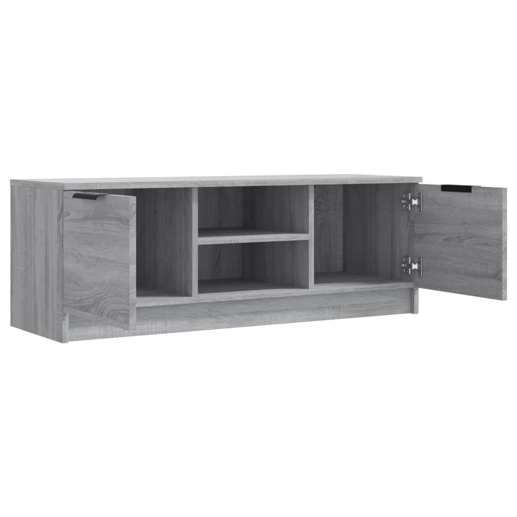 Tv-meubel 102x35x36,5 cm bewerkt hout grijs sonoma eikenkleurig is nu te koop bij PeponiXL, paradijselijk wonen!