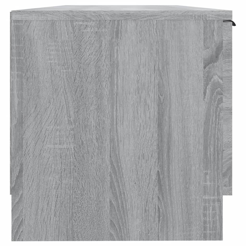 Tv-meubel 102x35x36,5 cm bewerkt hout grijs sonoma eikenkleurig is nu te koop bij PeponiXL, paradijselijk wonen!