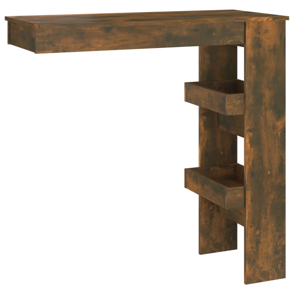 Bartafel wandgemonteerd 102x45x103,5 cm bewerkt hout eikenkleur is nu te koop bij PeponiXL, paradijselijk wonen!