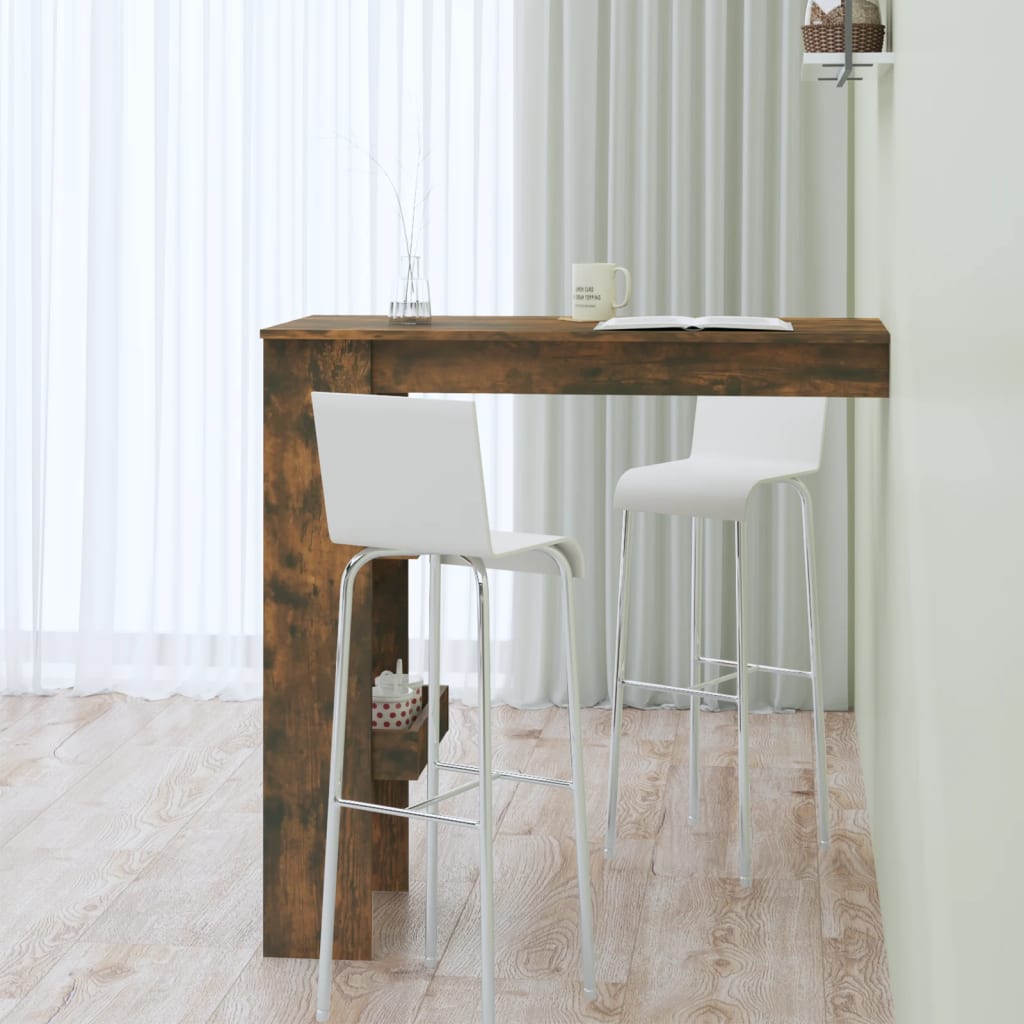 Bartafel wandgemonteerd 102x45x103,5 cm bewerkt hout eikenkleur is nu te koop bij PeponiXL, paradijselijk wonen!