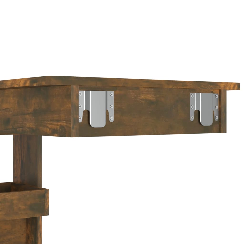 Bartafel wandgemonteerd 102x45x103,5 cm bewerkt hout eikenkleur is nu te koop bij PeponiXL, paradijselijk wonen!