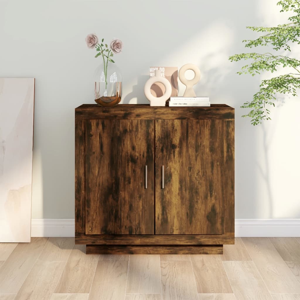 Dressoir 80x40x75 cm bewerkt hout gerookt eikenkleurig is nu te koop bij PeponiXL, paradijselijk wonen!