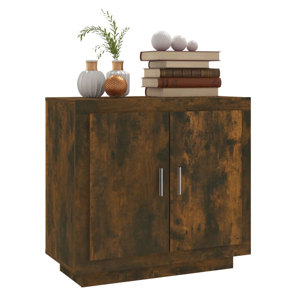 Dressoir 80x40x75 cm bewerkt hout gerookt eikenkleurig is nu te koop bij PeponiXL, paradijselijk wonen!