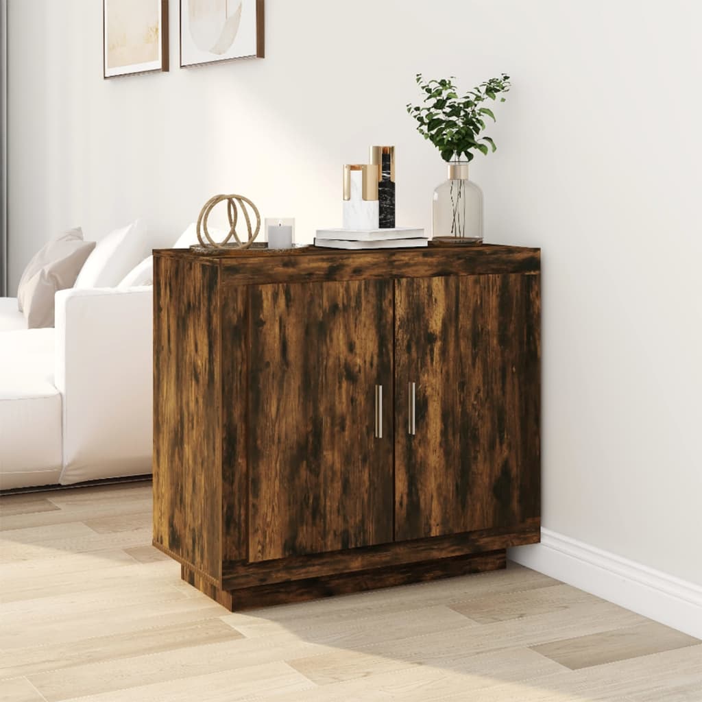 Dressoir 80x40x75 cm bewerkt hout gerookt eikenkleurig is nu te koop bij PeponiXL, paradijselijk wonen!