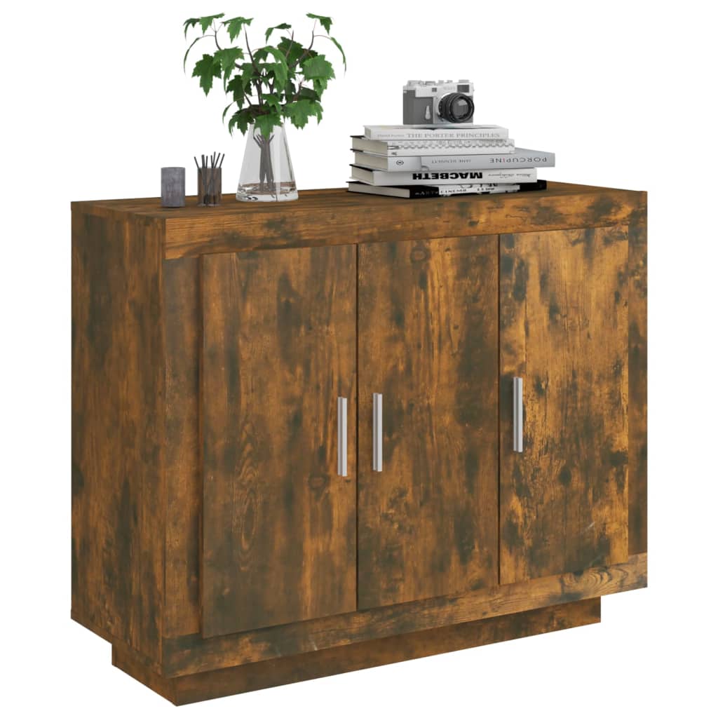 Dressoir 92x35x75 cm bewerkt hout gerookt eikenkleurig is nu te koop bij PeponiXL, paradijselijk wonen!