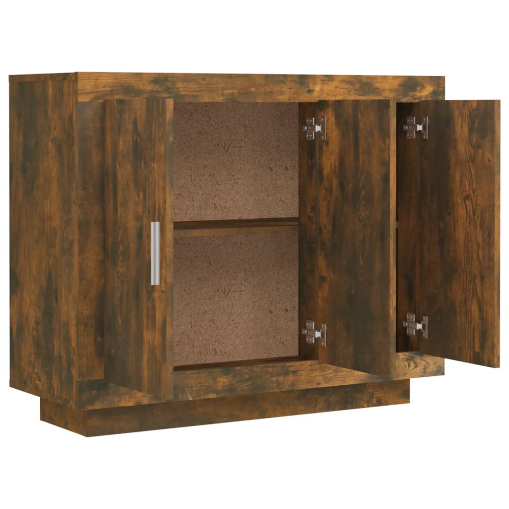 Dressoir 92x35x75 cm bewerkt hout gerookt eikenkleurig is nu te koop bij PeponiXL, paradijselijk wonen!