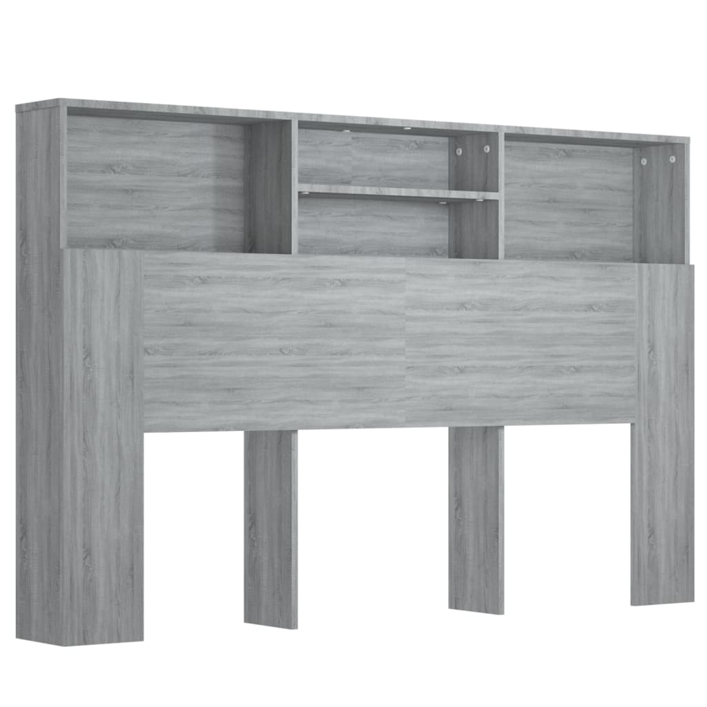 Hoofdbordkast 160x19x103,5 cm grijs sonoma eikenkleurig is nu te koop bij PeponiXL, paradijselijk wonen!