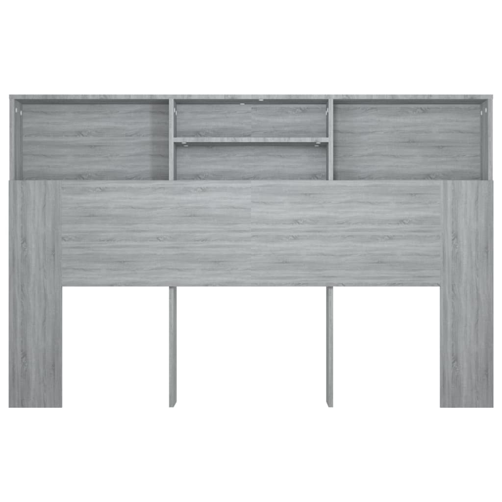 Hoofdbordkast 160x19x103,5 cm grijs sonoma eikenkleurig is nu te koop bij PeponiXL, paradijselijk wonen!