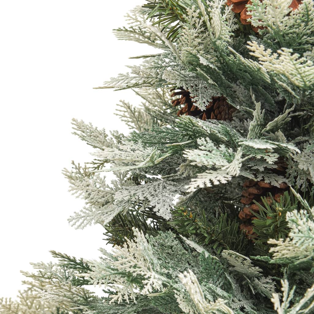 Kerstboom met LED en dennenappels 150 cm PVC en PE groen is nu te koop bij PeponiXL, paradijselijk wonen!