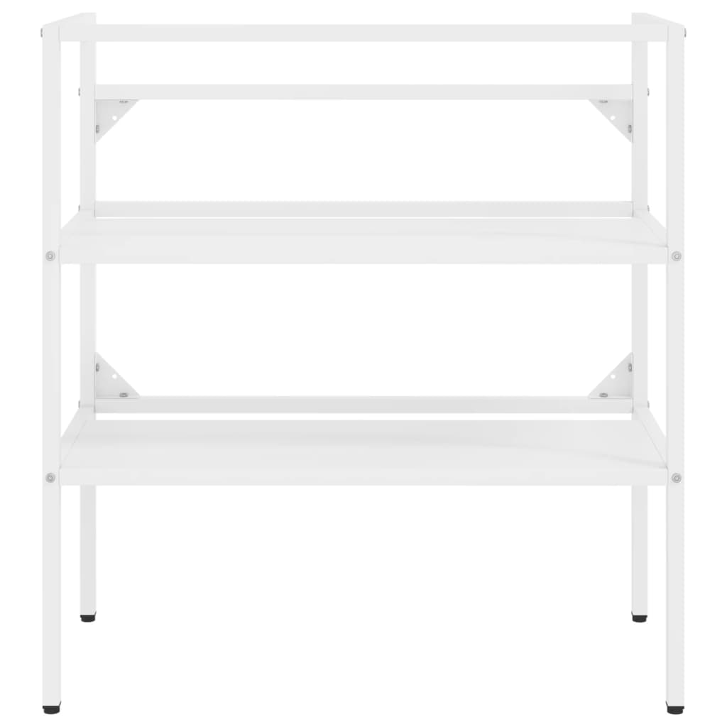 Wastafelframe met inbouwwastafel ijzer wit is nu te koop bij PeponiXL, paradijselijk wonen!