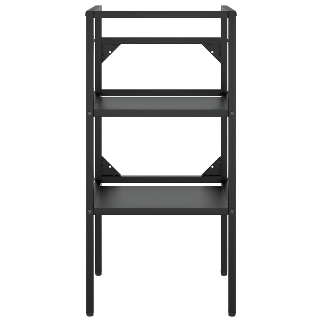 Wastafelframe met inbouwwastafel ijzer zwart is nu te koop bij PeponiXL, paradijselijk wonen!