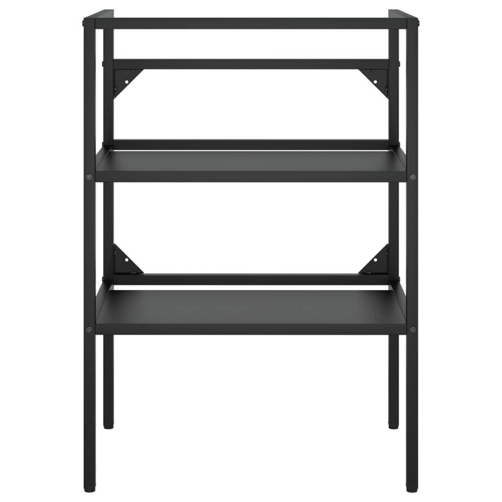 Wastafelframe met inbouwwastafel ijzer zwart is nu te koop bij PeponiXL, paradijselijk wonen!