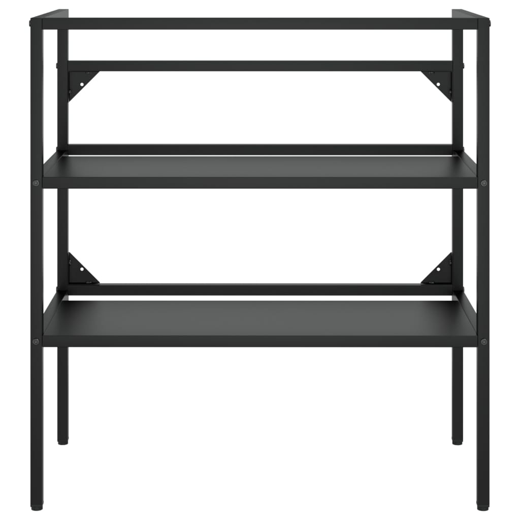 Wastafelframe met inbouwwastafel ijzer zwart is nu te koop bij PeponiXL, paradijselijk wonen!