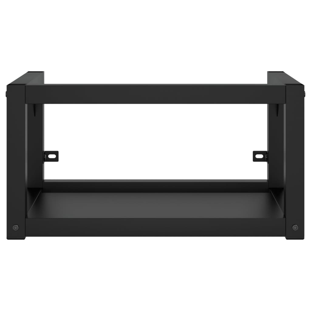Wastafelframe met inbouwwastafel ijzer zwart is nu te koop bij PeponiXL, paradijselijk wonen!