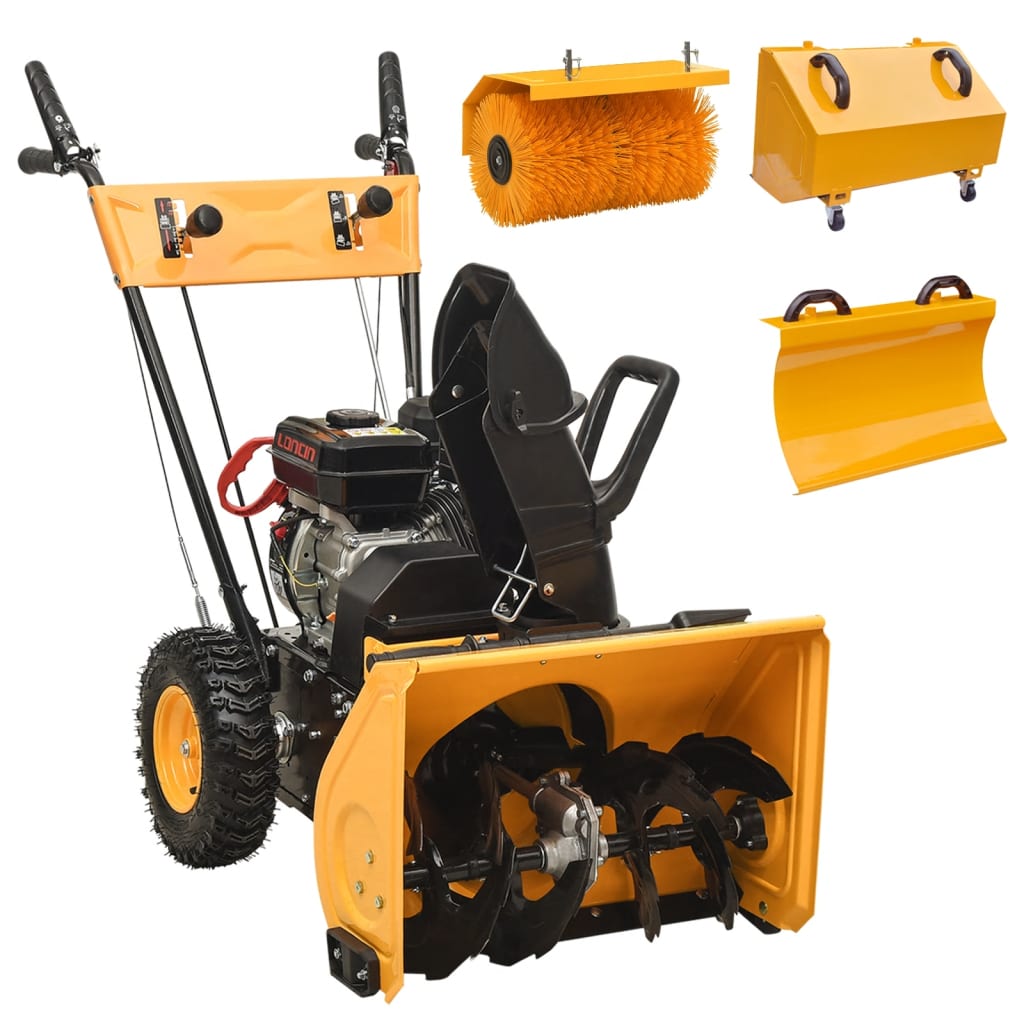Sneeuwblazer en vegerset 4-in-1 benzine 6,5 pk is nu te koop bij PeponiXL, paradijselijk wonen!
