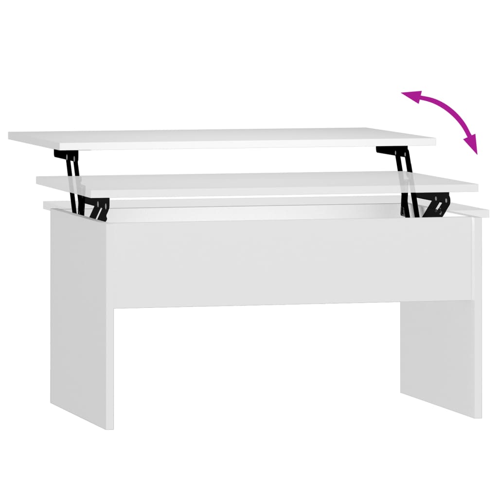 Salontafel 80x50,5x41,5 cm bewerkt hout wit is nu te koop bij PeponiXL, paradijselijk wonen!