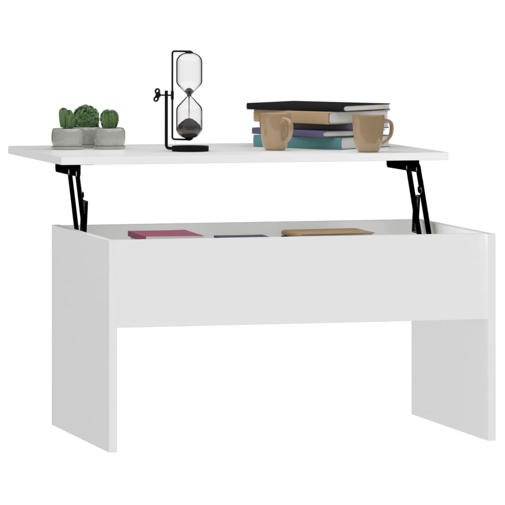 Salontafel 80x50,5x41,5 cm bewerkt hout wit is nu te koop bij PeponiXL, paradijselijk wonen!