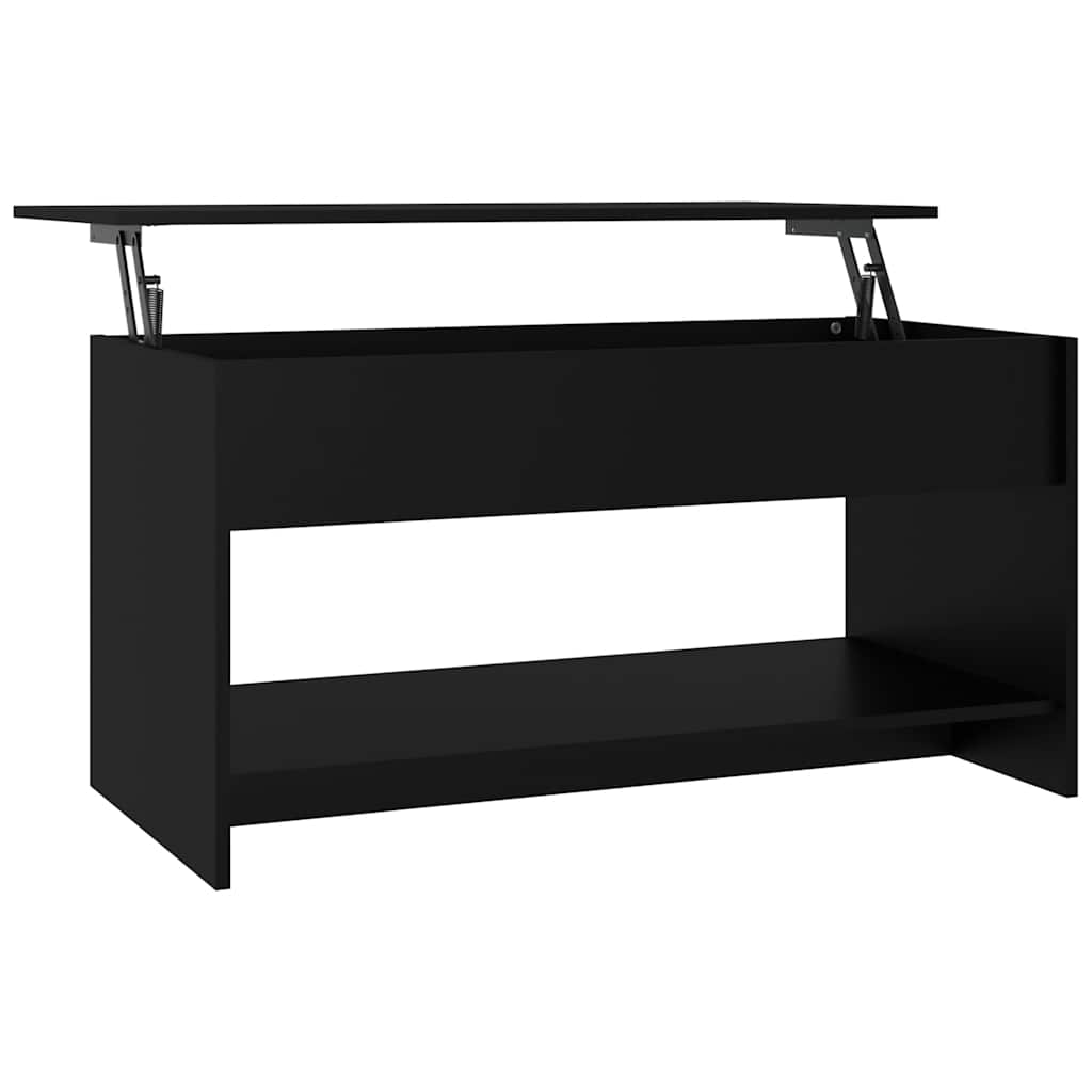 Salontafel 102x50x52,5 cm bewerkt hout zwart is nu te koop bij PeponiXL, paradijselijk wonen!