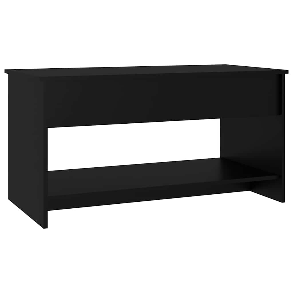Salontafel 102x50x52,5 cm bewerkt hout zwart is nu te koop bij PeponiXL, paradijselijk wonen!