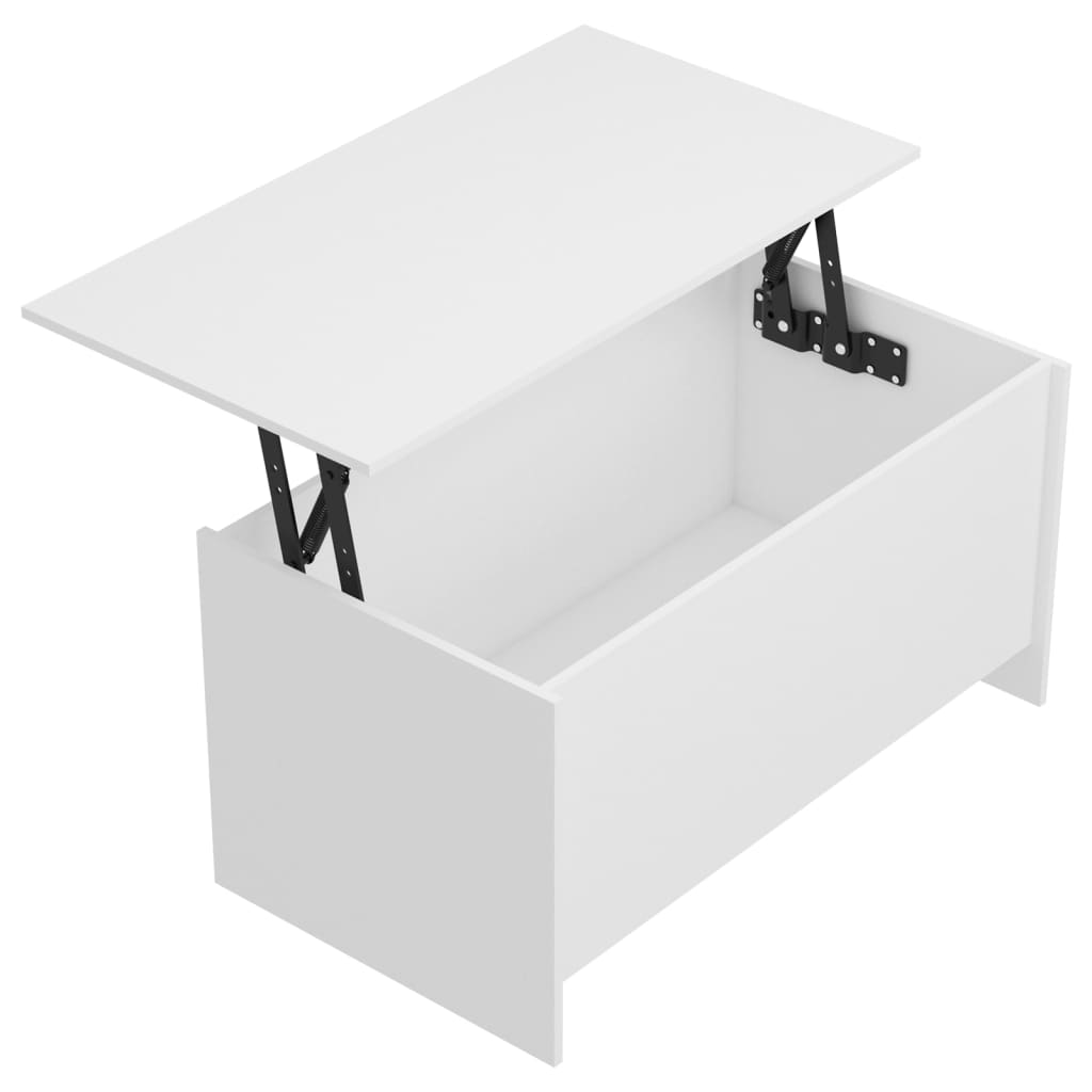Salontafel 102x55,5x52,5 cm bewerkt hout wit is nu te koop bij PeponiXL, paradijselijk wonen!