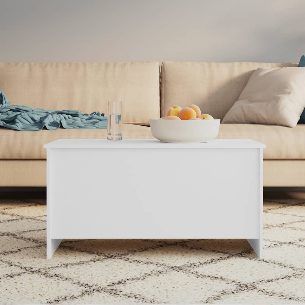 Salontafel 102x55,5x52,5 cm bewerkt hout wit is nu te koop bij PeponiXL, paradijselijk wonen!