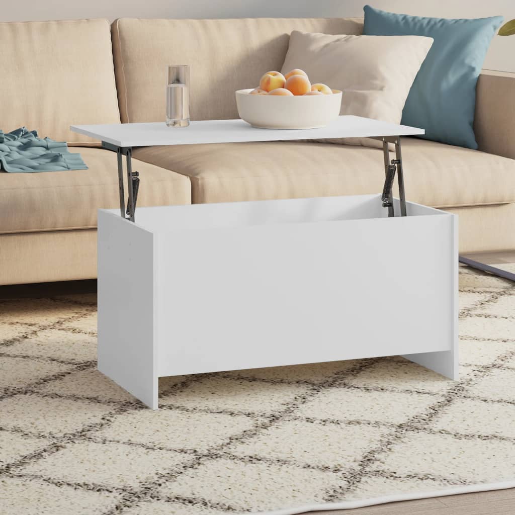 Salontafel 102x55,5x52,5 cm bewerkt hout wit is nu te koop bij PeponiXL, paradijselijk wonen!