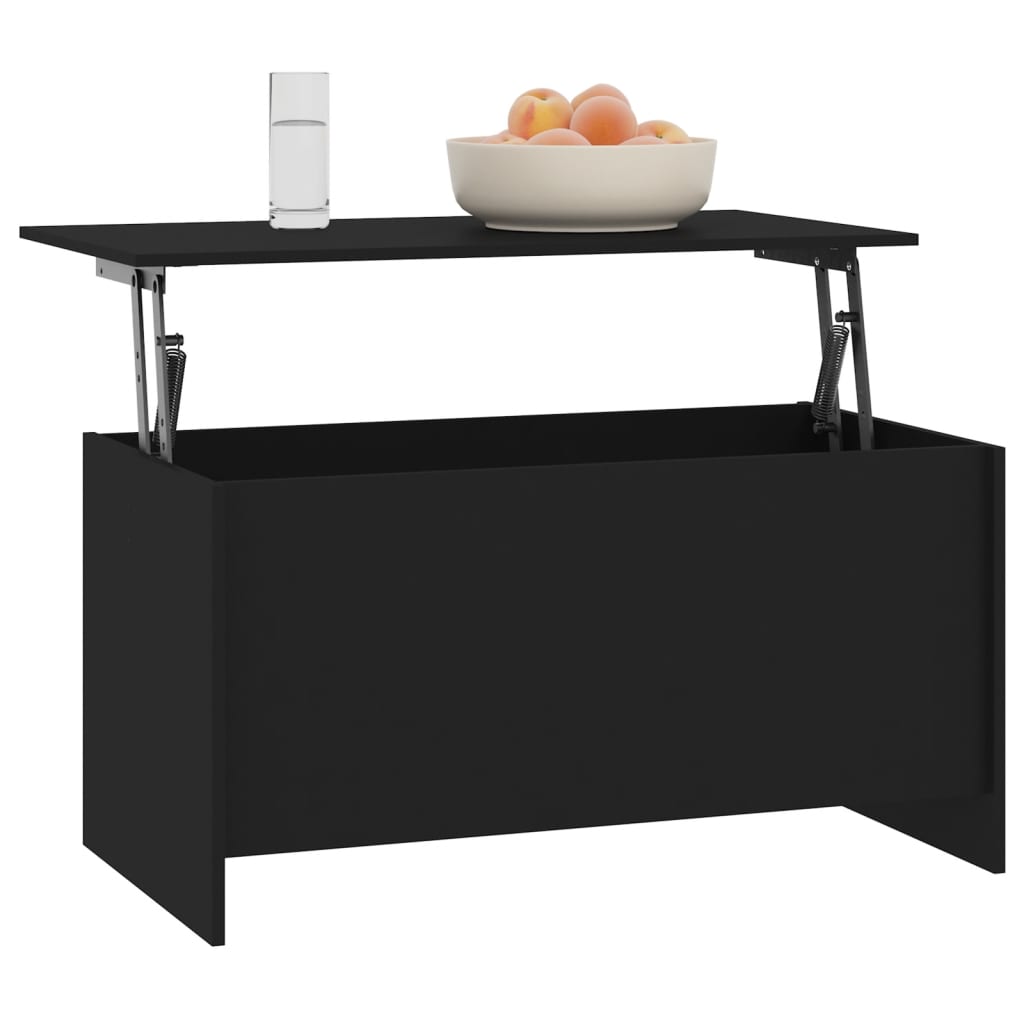 Salontafel 102x55,5x52,5 cm bewerkt hout zwart is nu te koop bij PeponiXL, paradijselijk wonen!