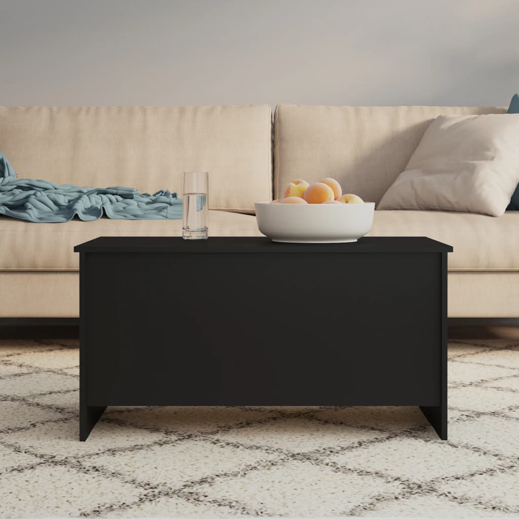 Salontafel 102x55,5x52,5 cm bewerkt hout zwart is nu te koop bij PeponiXL, paradijselijk wonen!