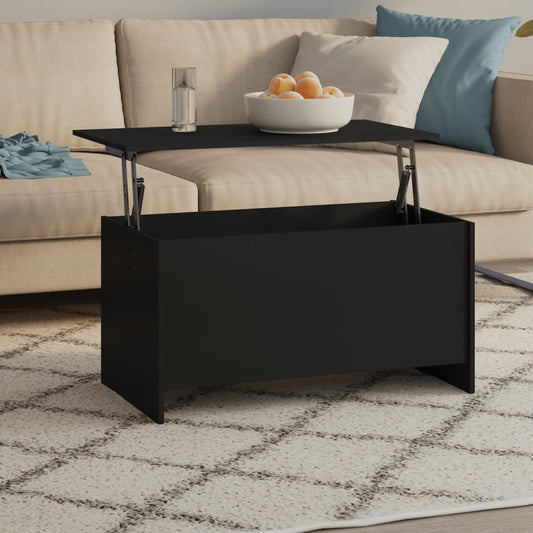 Salontafel 102x55,5x52,5 cm bewerkt hout zwart is nu te koop bij PeponiXL, paradijselijk wonen!