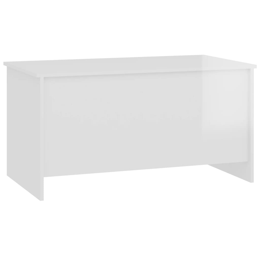 Salontafel 102x55,5x52,5 cm bewerkt hout hoogglans wit is nu te koop bij PeponiXL, paradijselijk wonen!