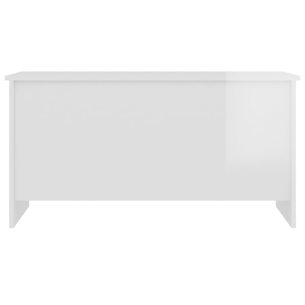 Salontafel 102x55,5x52,5 cm bewerkt hout hoogglans wit is nu te koop bij PeponiXL, paradijselijk wonen!