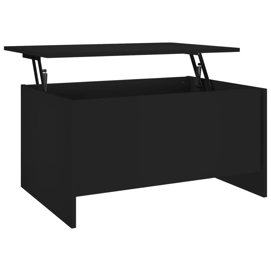 Salontafel 80x55,5x41,5 cm bewerkt hout zwart is nu te koop bij PeponiXL, paradijselijk wonen!