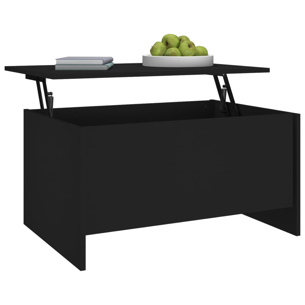 Salontafel 80x55,5x41,5 cm bewerkt hout zwart is nu te koop bij PeponiXL, paradijselijk wonen!