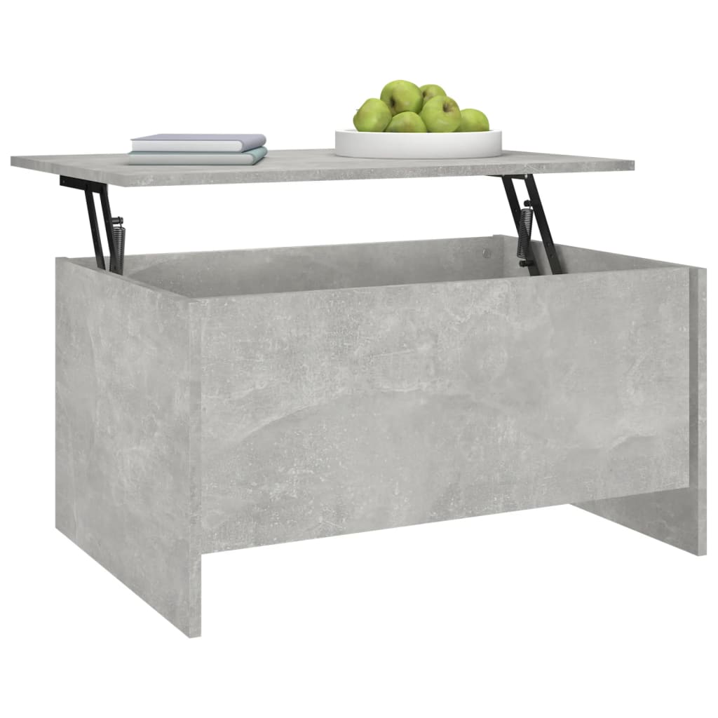 Salontafel 80x55,5x41,5 cm bewerkt hout betongrijs is nu te koop bij PeponiXL, paradijselijk wonen!