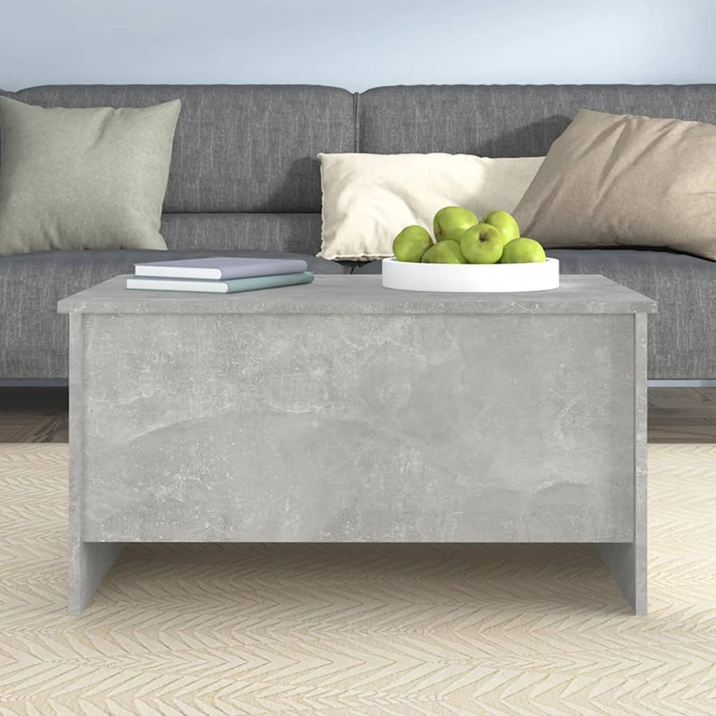 Salontafel 80x55,5x41,5 cm bewerkt hout betongrijs is nu te koop bij PeponiXL, paradijselijk wonen!