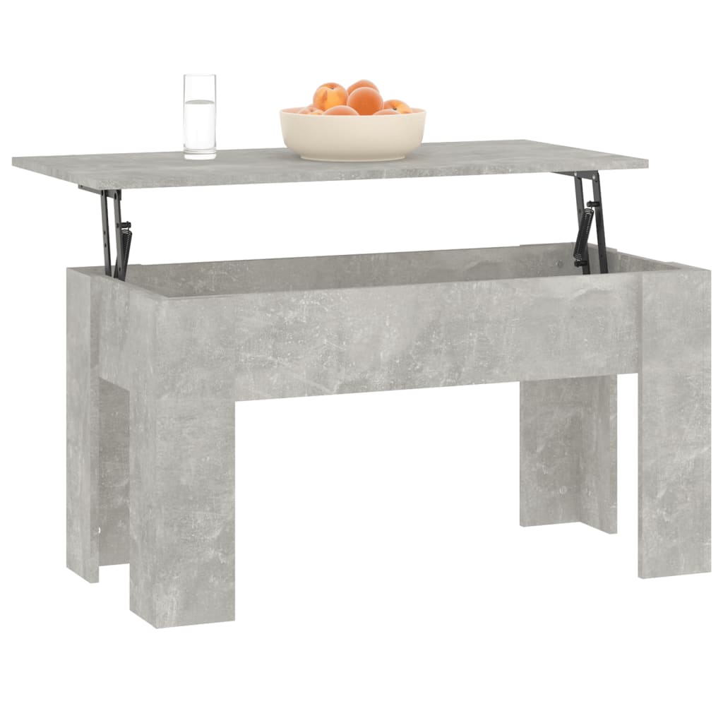 Salontafel 101x49x52 cm bewerkt hout betongrijs