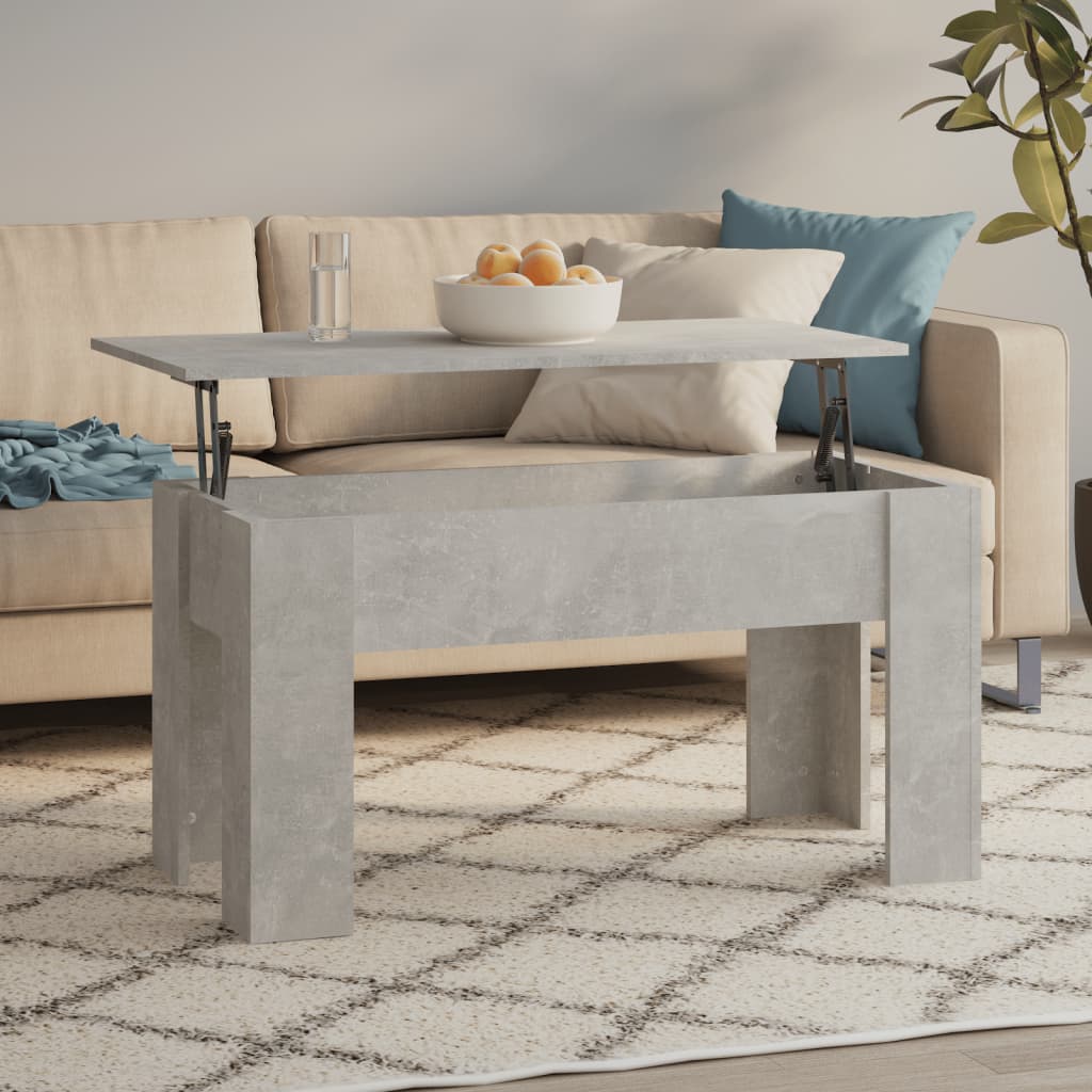 Salontafel 101x49x52 cm bewerkt hout betongrijs