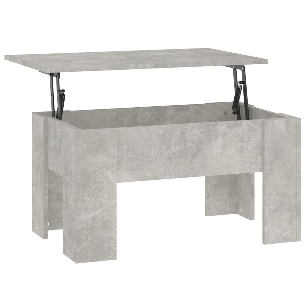 Salontafel 79x49x41 cm bewerkt hout betongrijs is nu te koop bij PeponiXL, paradijselijk wonen!