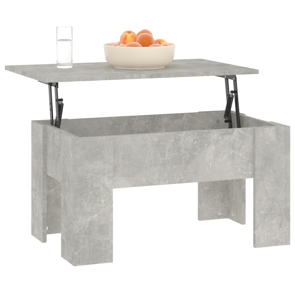 Salontafel 79x49x41 cm bewerkt hout betongrijs is nu te koop bij PeponiXL, paradijselijk wonen!