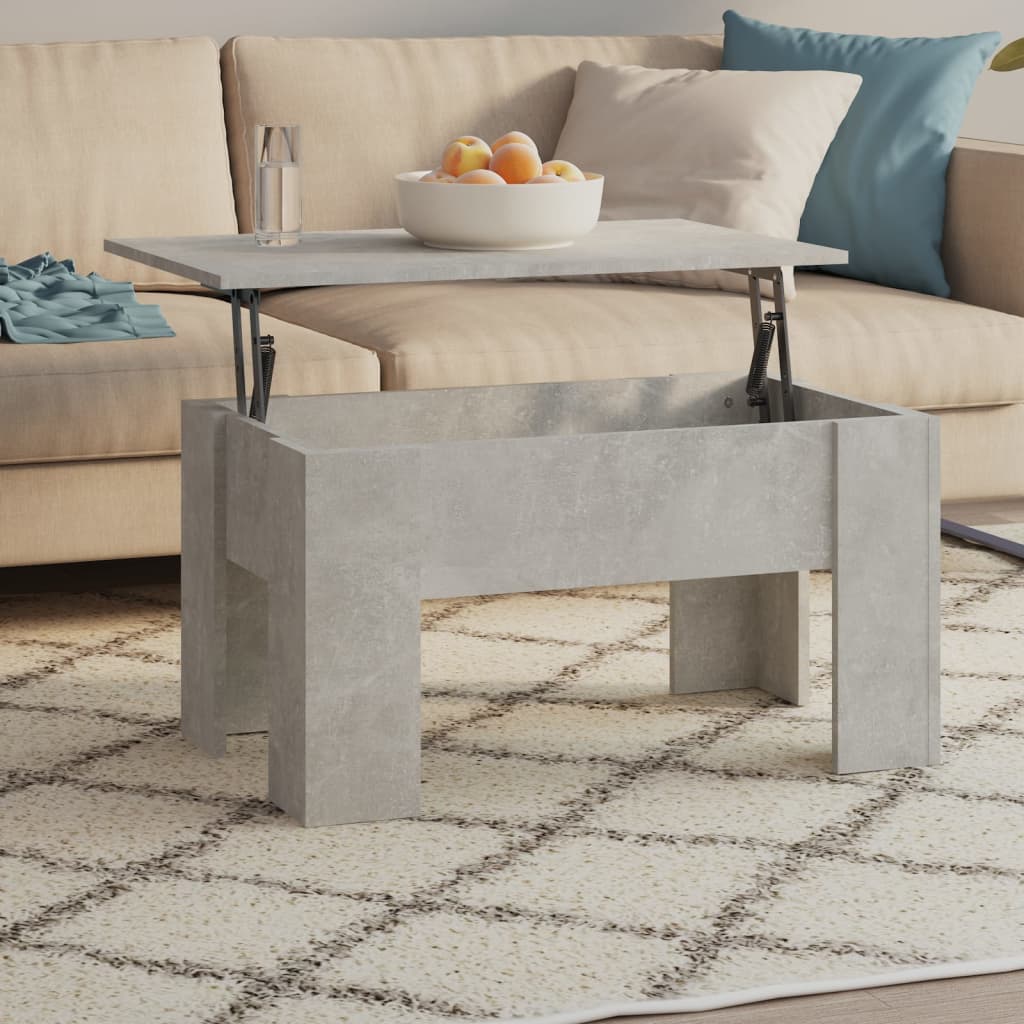 Salontafel 79x49x41 cm bewerkt hout betongrijs is nu te koop bij PeponiXL, paradijselijk wonen!
