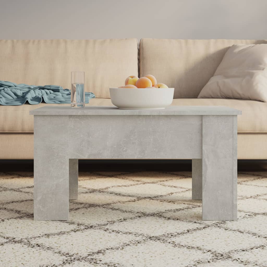 Salontafel 79x49x41 cm bewerkt hout betongrijs is nu te koop bij PeponiXL, paradijselijk wonen!