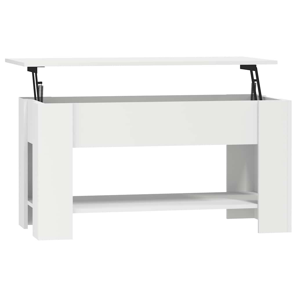 Salontafel 101x49x52 cm bewerkt hout wit is nu te koop bij PeponiXL, paradijselijk wonen!